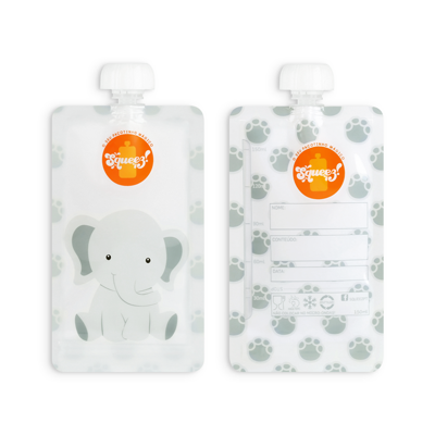Lot de 8 sachets compressibles réutilisables pour animaux 150 ml 