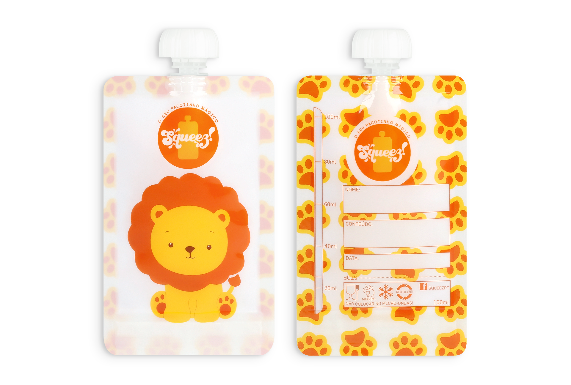 Pack réutilisable Lion Squeez 100 ml
