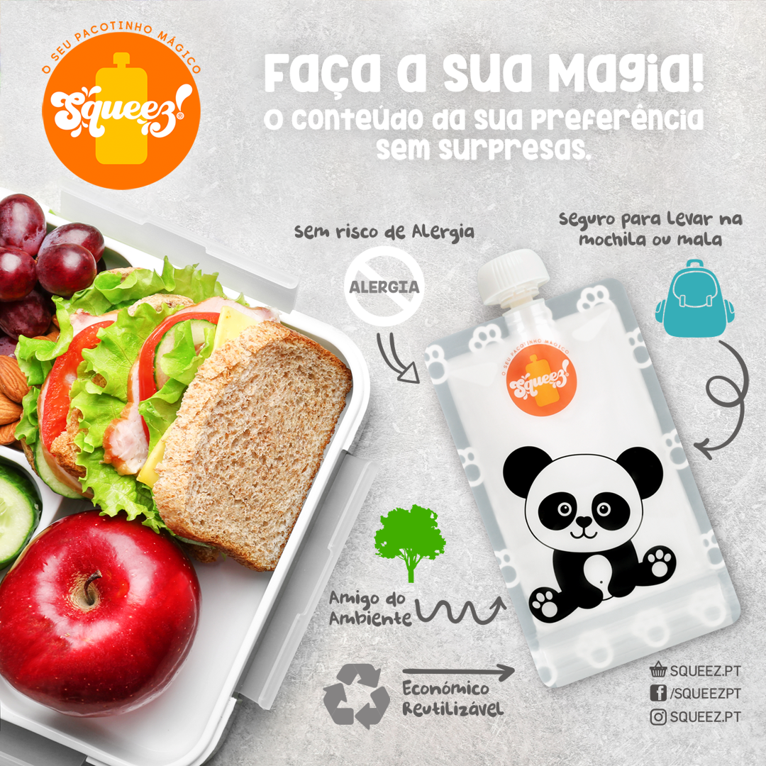 Pack réutilisable compressible Panda 150 ml